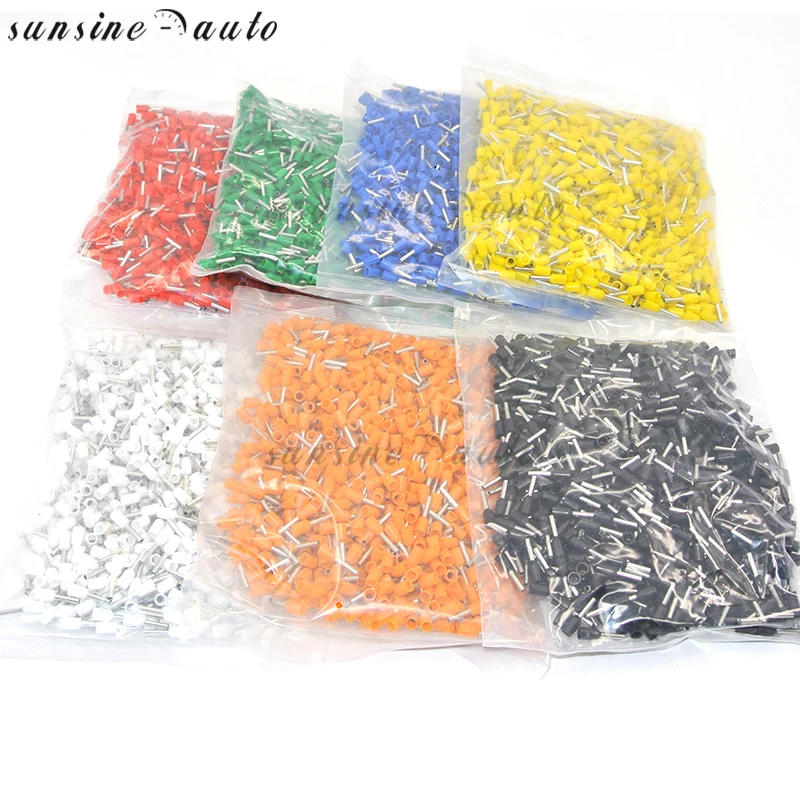 E1510 1000pcs  Insulated Cable Cord End Bootlace Ferrule Terminals For 1.5mm2 16AWG