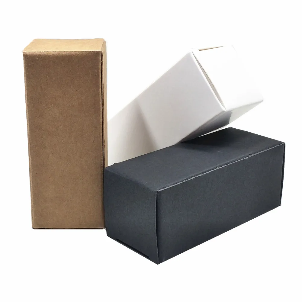 100Pcs/lot Kraft Paper Papercard Package Box Party Wedding Gifts for Guests Pack Box Cosmetic Perfume Bottle Carton Storage Box