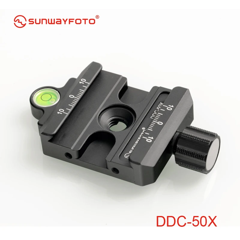 

SUNWAYFOTO DDC-50X Tripod Head Quick Release Clamp for DSLR 48mm Tripode Quick Plate Ballhead Lever Release Clamp Screw Hole 3/8