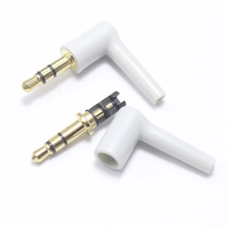 1pcs 3.5mm Stereo Headset Plug 3 4 5 pole 3.5 Audio Plugs Adaptor Connector for Earphone Maintenance ect White Black