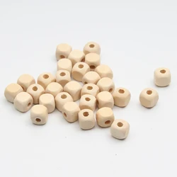 100Pcs Natural Color Wood Beads 8/10mm Square Wood Spacer Beads For Jewelry Making DIY Bracelet Necklace Handmade Accessories