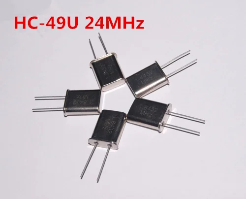 Fast ฟรีเรือ10ชิ้น/ล็อตสินค้าคุณภาพ Passive คริสตัล2ฟุตคริสตัล HC-49U 24MHz