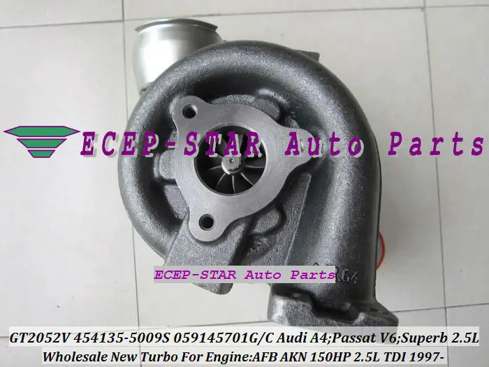 Turbo GT2052V 454135-5009S 454135 059145701G/C Turbocharger For AUDI A4 SKODA Superb VW PASSAT V6 1997- AFB AKN 2.5L TDI 150HP - view 4