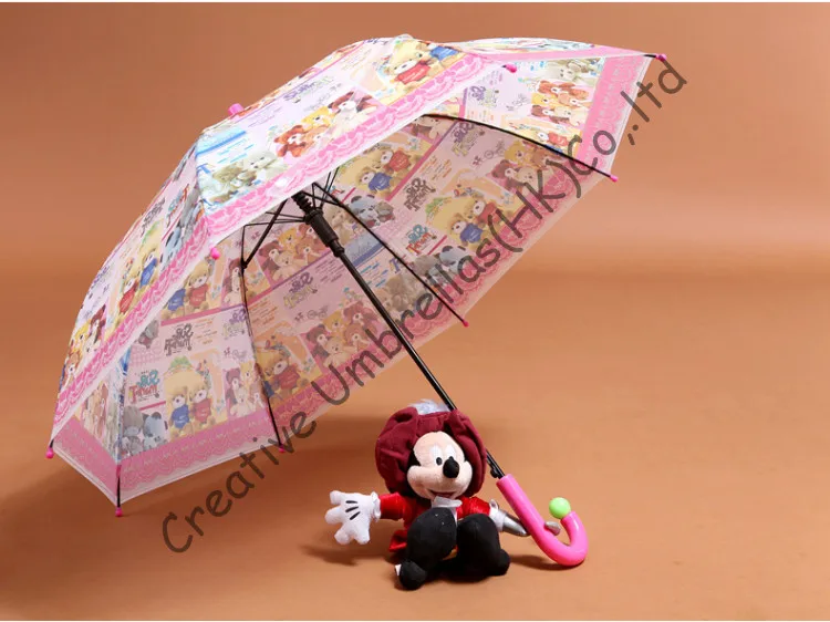 

Children umbrella,cartoon design,auto open.8mm steel shaft and fluted ribs,safe&enviroment kid EVA umbrellas,non-toxi