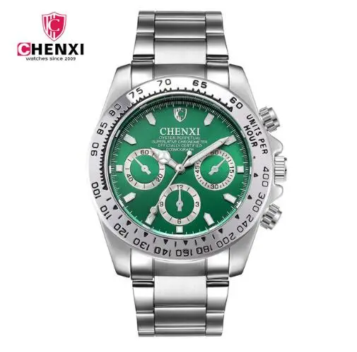 Relogio Feminino New Brand Quartz Watch Women Fashion 3 Eyes Gold Geneva Watches Casual Stainless Steel Dress Wristwatches 086A