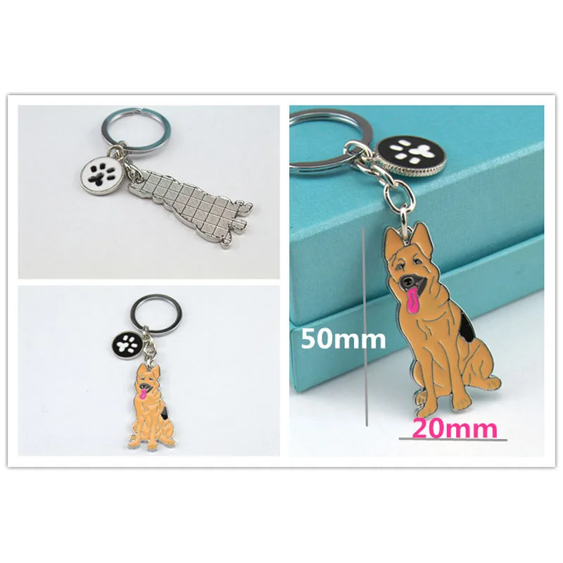 Keychain Cute Keychain Dogs Keychains German Shepherd Dog Key Ring Charms for Bags Animal Keyring for Women Gifts Boyfriend Gift