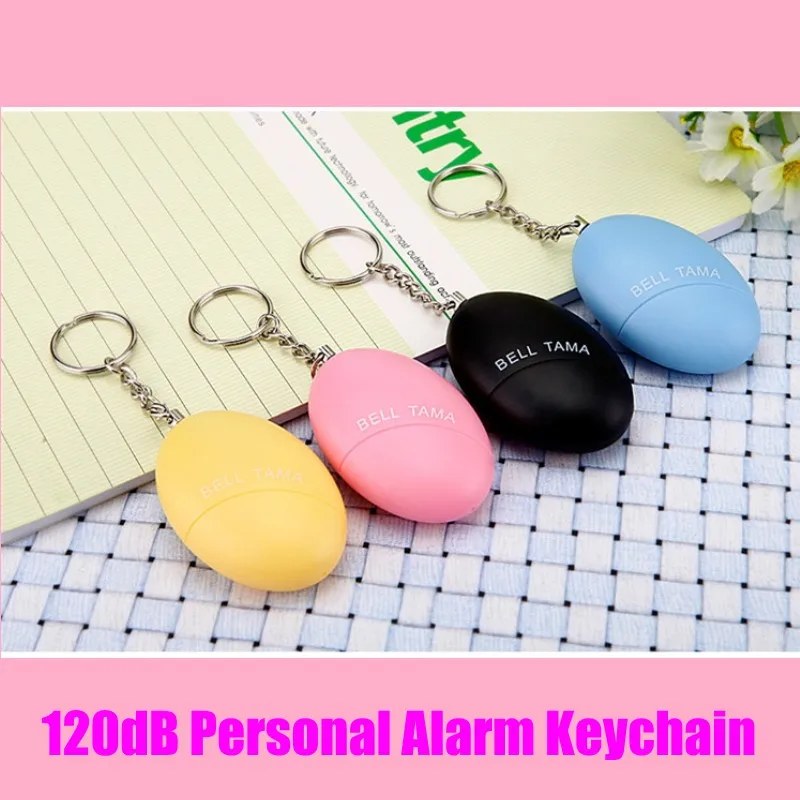 Wholesale 2018 new Portable Emergency Personal Alarm Keychain 120DB Bell Tama Self Defense Anti-attack Anti-Wolf alarm for women