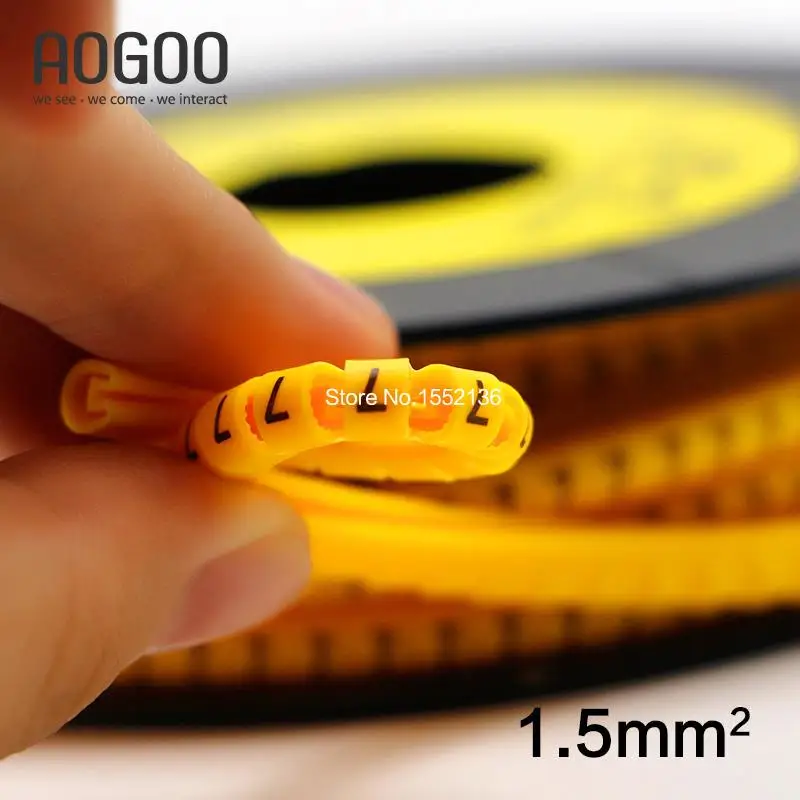 High Quaility 1Roll 1.5mm Cable Wire Markers Letter 0 to 9 Gear Type More Solid