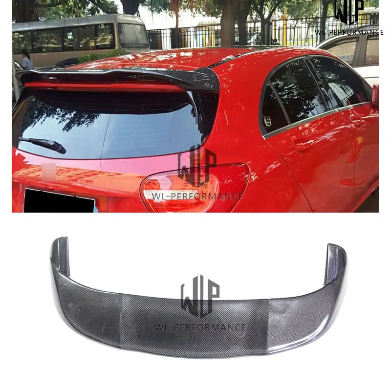 W176 P Style Carbon Fiber Rear Spoiler Wings Car Styling For Mercedes Benz A Class A180 A200 A250 A260 A45 2014-UP