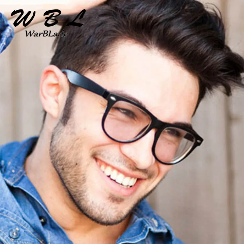 WarBLade 2018 Fake Glasses New Design Crystal Clear Frame Transparent Frame Eyeglasses Square Eye Spectacle Clear Lens