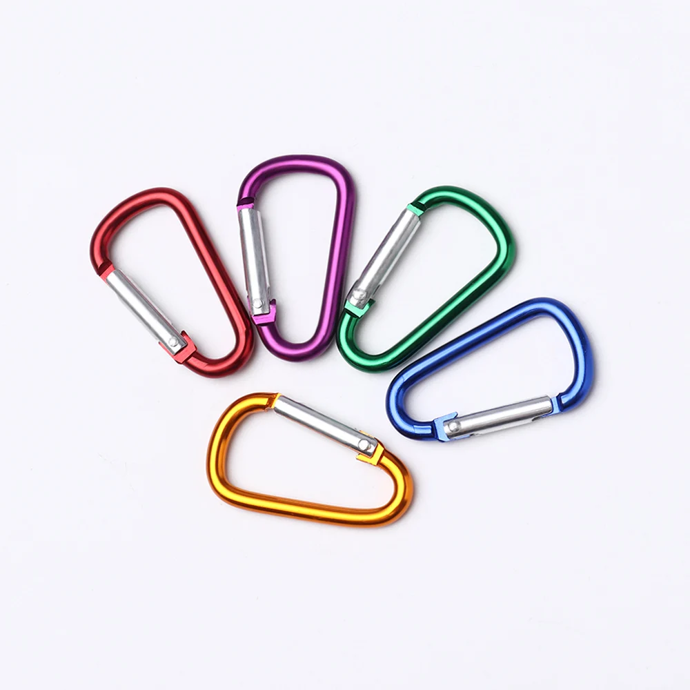 Alloy Carabiner Camping Hiking Hook Safety Aluminum D-Ring Key Chain Clip Keyring Snap Hook Outdoor Travel Kit High Quality