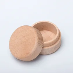 1Pcs Small Round Storage Box Handmade Jewelry Organizer Soap Crafts Case Vintage Decorative Natural Craft Jewelry Box