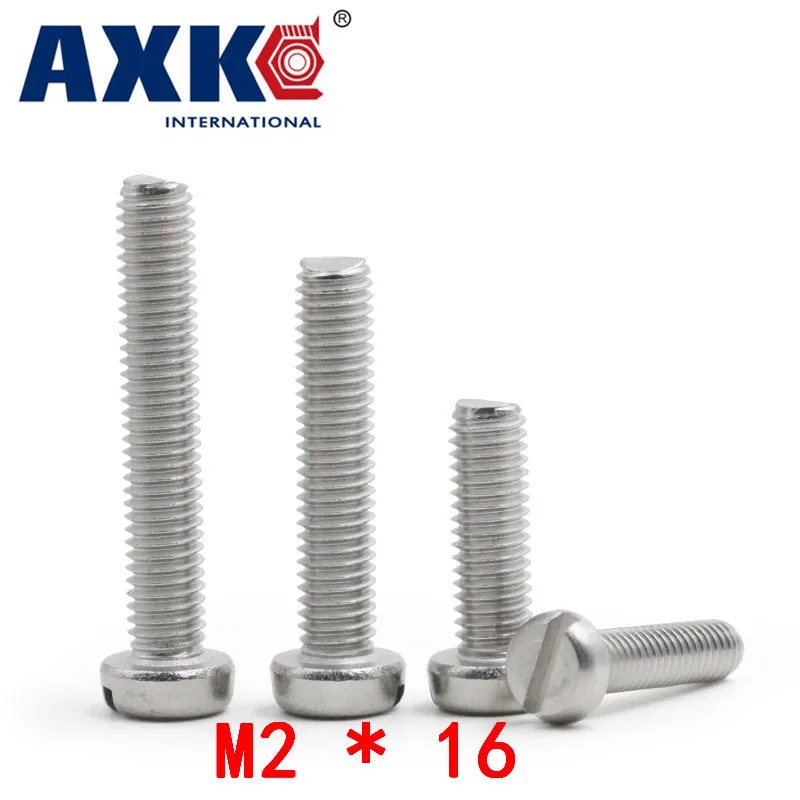 

2023 New Top Fashion Parafuso Axk 10pcs Stainless Steel 304 Word Slotted Cheese Head Screws M2 * 16 Gb65