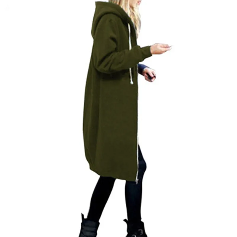 New 2020 Fashion Autumn Winter Coat Women Hooded Casual Long Zipper Jacket Hoodies Sweatshirt Plus Size Outwear Coat 5XL SS169