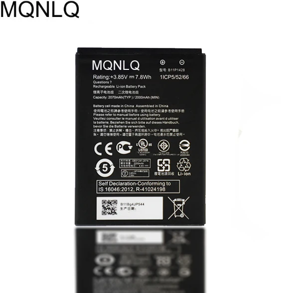 B11P1428 Mobile Phone Battery for ASUS ZenFone ZB450KL Battery 2070mAh MQNLQ