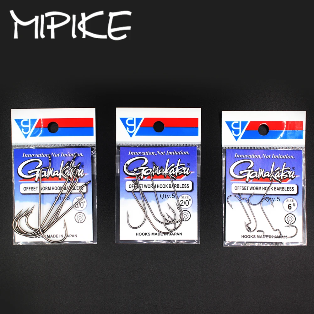 5pcs/lot  Fishing Soft Worm Hooks Hi Carbon Steel Wide Super Lock Fishhooks Lure Softjerk Hooks 6#-5/0 Fishing Tackle hooks