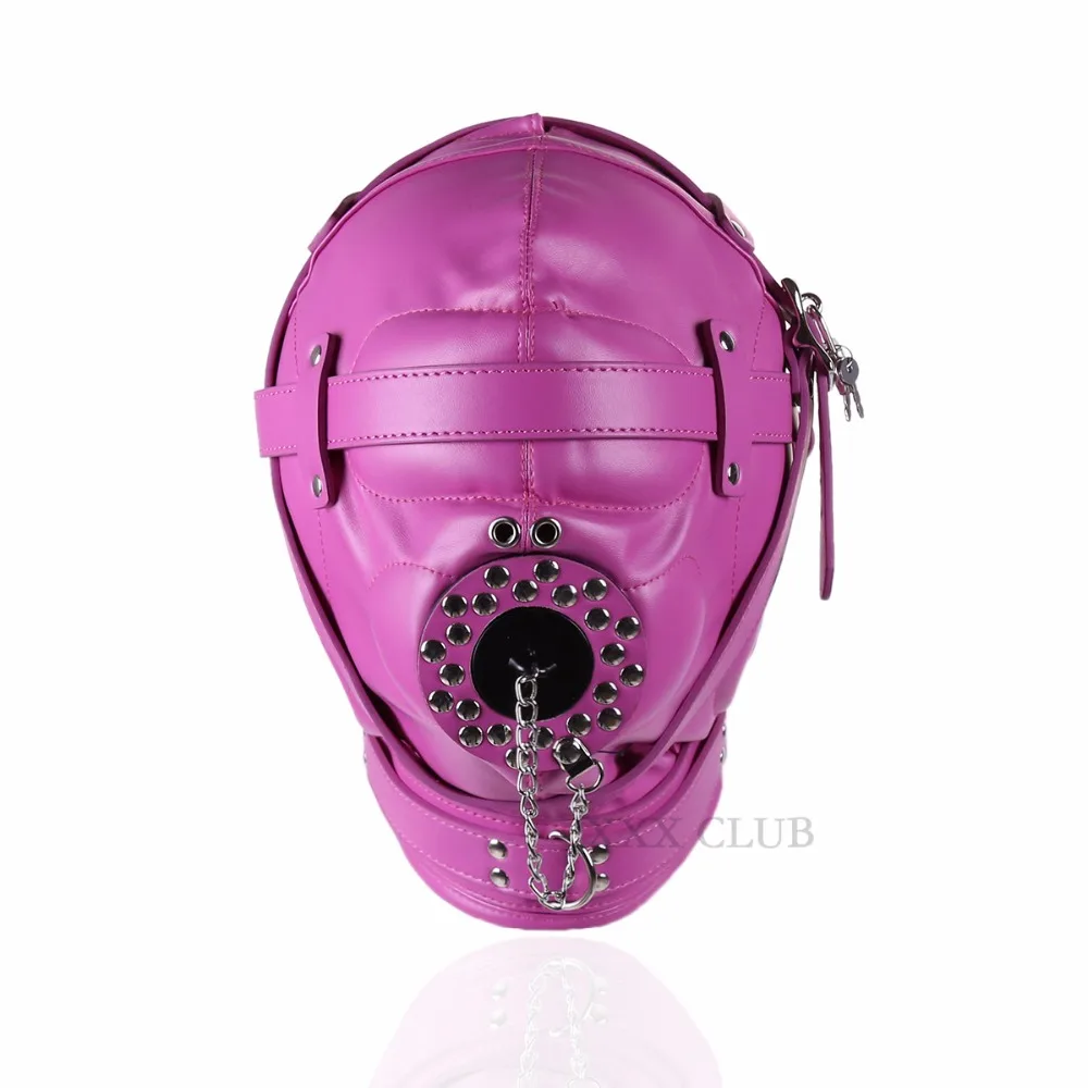 Thierry Sensory Deprivation Hood with Open Mouth Gag, Bondage Sex Toys for Couples Slave SM Adult Games