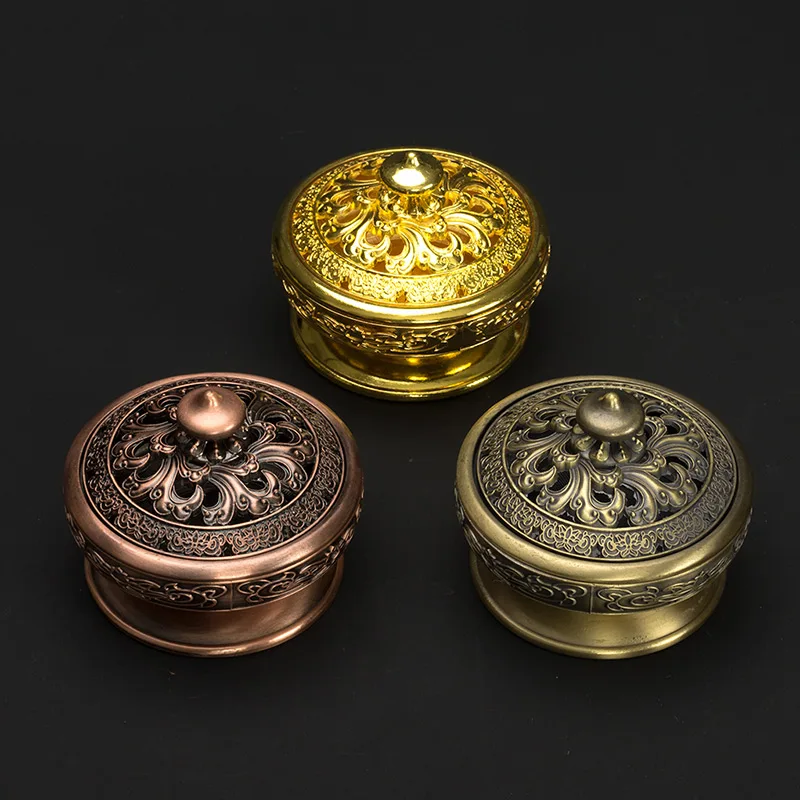 PINNY Nepalese Classical Metal Incense Burner Alloy Coil Censer Buddha Decor Cone Incense Base Sandalwood Metal Crafts