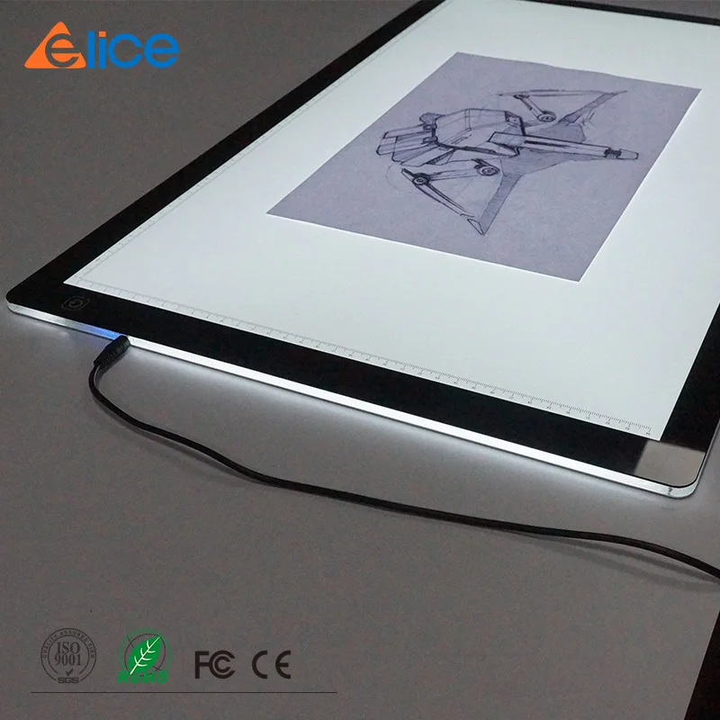 Free shipping 60*40CM large areas CM LED Tracing Boards Acrylic Panels Professional Light Stencil for Animation and Cartoon