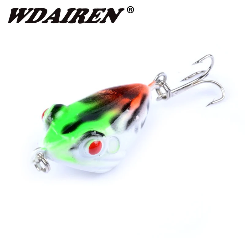 

1Pcs Frog Fishing Lure 40mm 6g Hard Plastic Popper Wobblers Lure Artificial Fishing Top water Floating Bait Swimbait WD-448