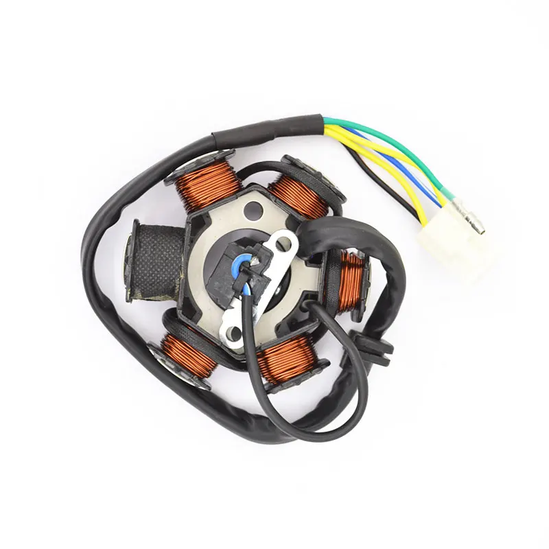 

Motorcycle 5 Wire 6 Poles Full-Wave DC For C100 100cc Magneto Stator Coil Generator Spare Parts