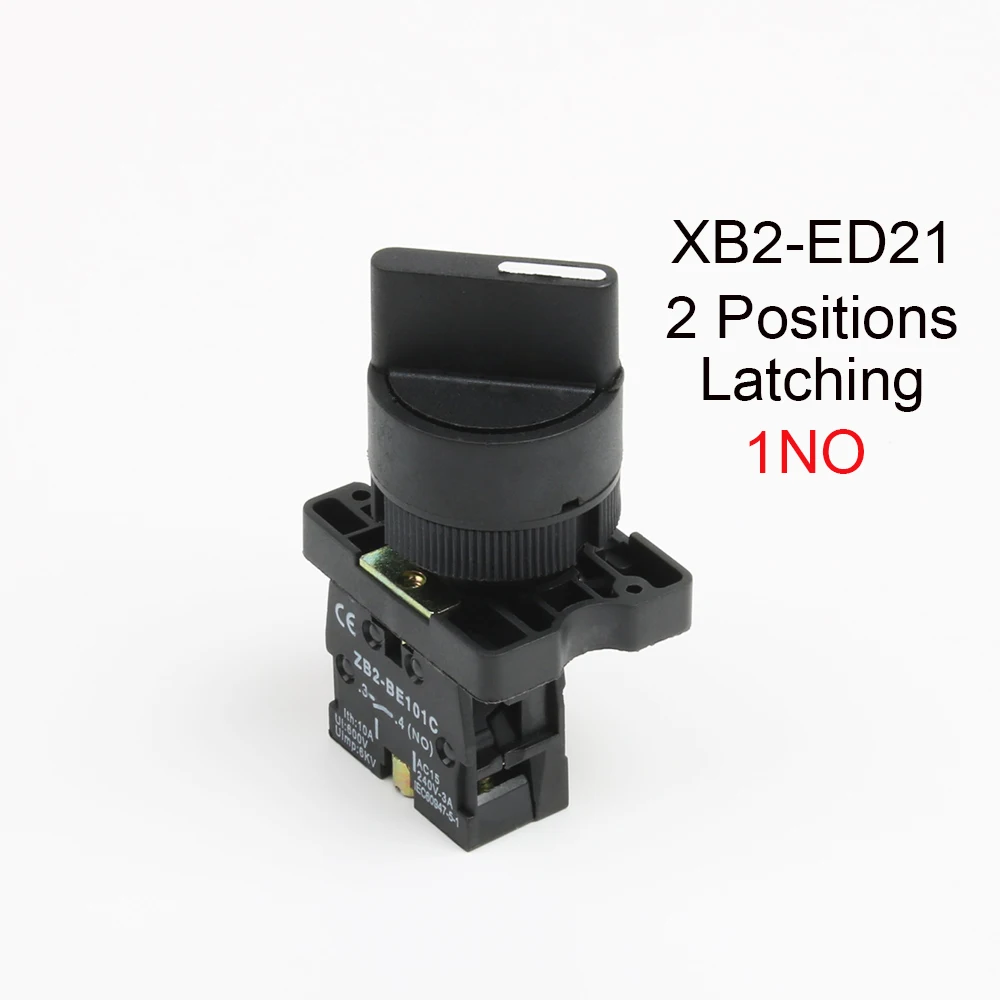XB2-ED21 XB2-ED25 XB2-ED33 XB2-ED33 2/3 Posities 1N0/1NC & 1NO/2NO Vergrendeling Self-Vergrendeling/Kortstondige Selector drukknop