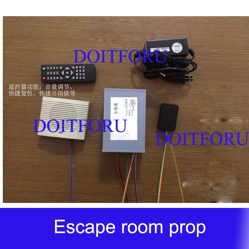 Takagism real life escape room horror blowing props pump the sensor , blow the setting time open lock horrible mummy blow organ