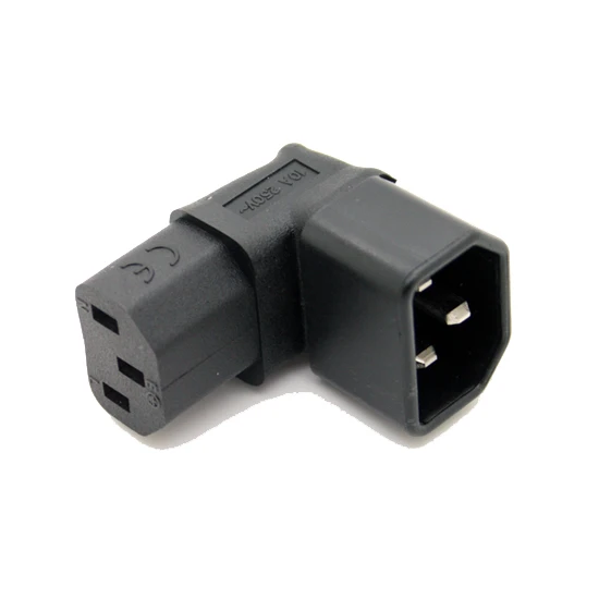 Black Universal New IEC 320 C14 Male To C13 Female Power Adapter Plug LCD TV Wall Mount 110V-250V 10A-16A