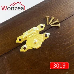 10pcs Jewelry Box Hasp 29x19mm Antique Brass MIni Hasp Latch Lock Bronze Chest Wooden Box Box Clasp Lock Hardware Tools