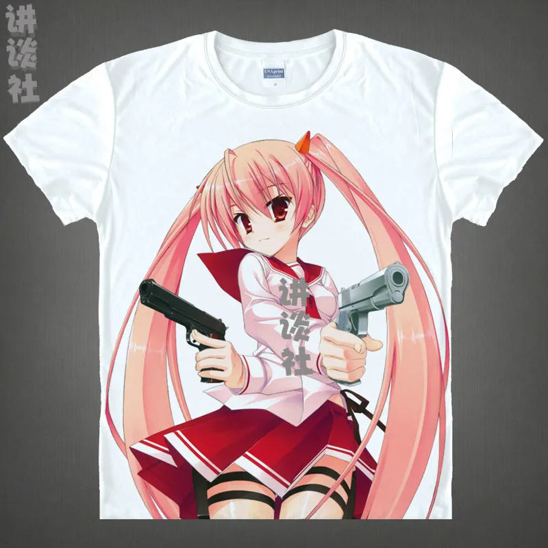 Coolprint Anime Shirt Hidan No Aria The Scarlet Ammo T-Shirts Short Sleeve Aria H Kanzaki Riko Mine Cosplay Motivs Hentai Shirts