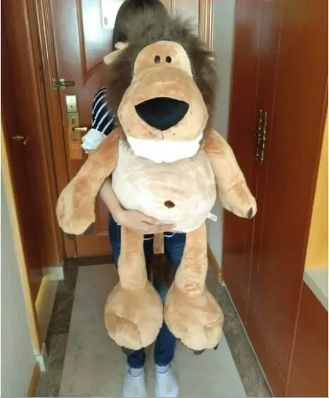 stuffed toy huge 100cm cartoon jungle lion plush toy soft doll hugging pillow Christmas gift s2505