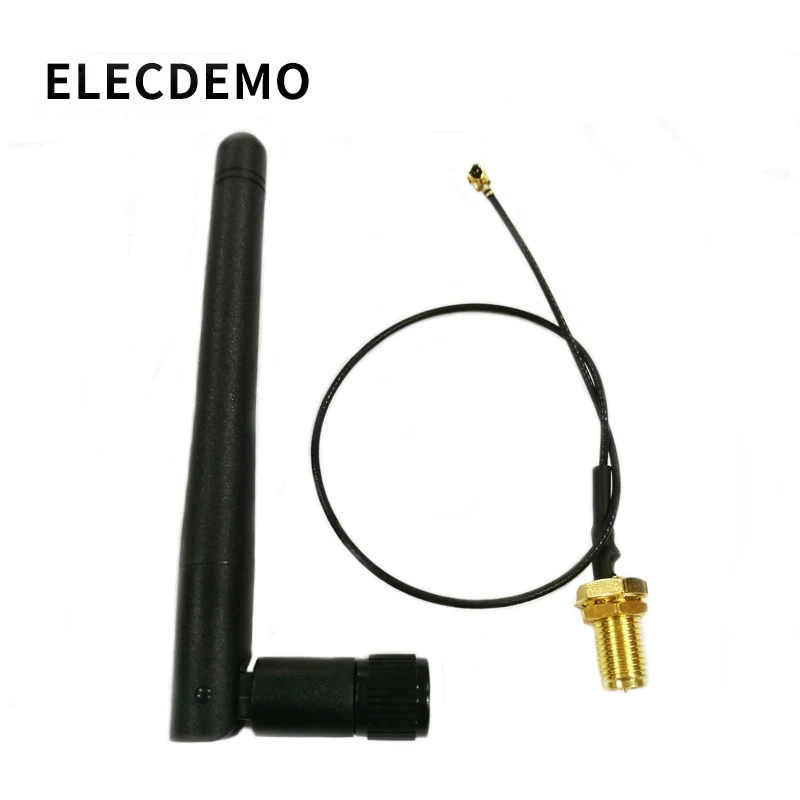 

1pcs 2.4G WIFI module with IPEX to SMA female external antenna adapter with SMA male antenna