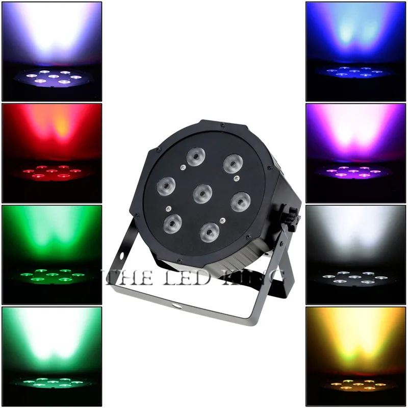 

7X12W RGBW 4IN1 Led Par Can Light DMX Lighting Stage Spotlight 7X18W RGBWA UV 6IN1, DMX512 DJ Effect Light for KTV Bar Party