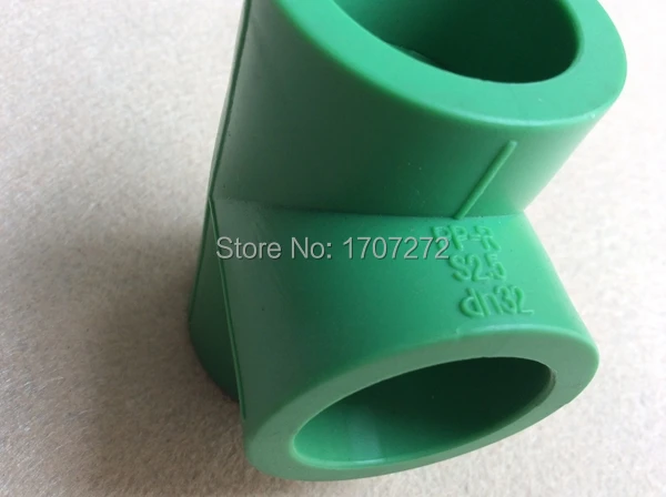 Free Shipping (3pcs/lot) Quality Enviroment - friendly PPR Equal Tee Angel Fittings DN32 Connector for sanitary water pipeline