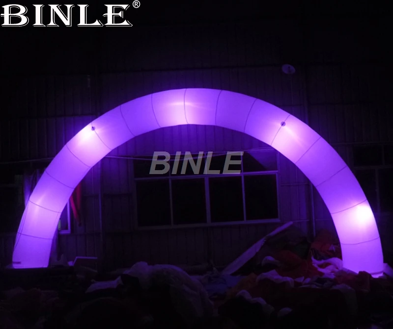 Commercial decorative round LED inflatable lighting arch advertising inflatable archway door for party wedding event