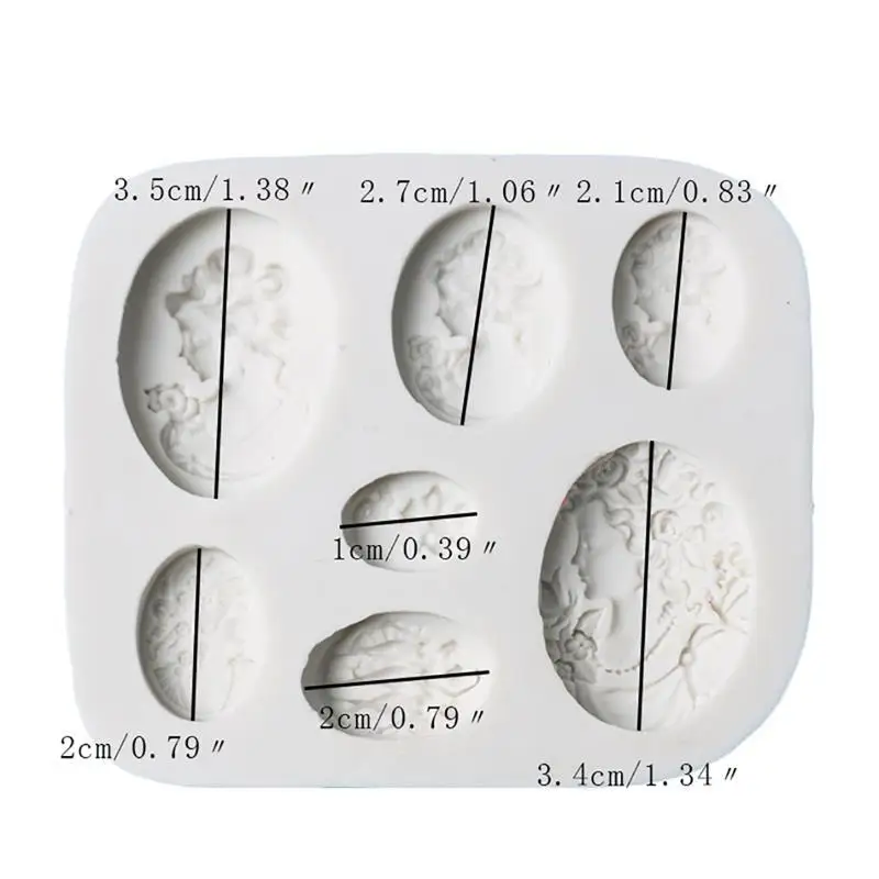 Beauty Women Shape Cameo Silicone Cake Mold Fondant Mold Jelly Candy Chocolate Soap Mold Decorating Bakeware