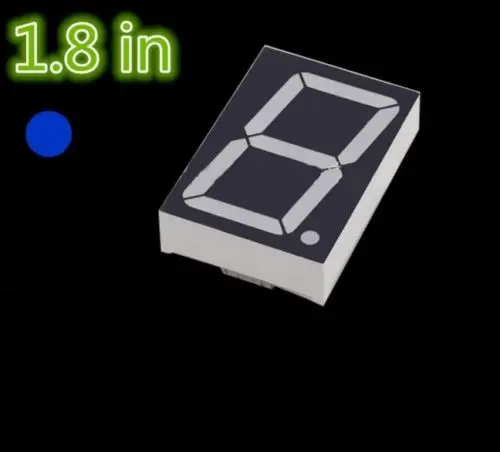 2pcs NEW 1.8 inch 1 digit Blue Led display 7 segment Common cathode