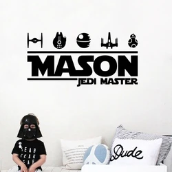 Kids Boy Room Wall Decals Personalized Name Vinyl Art Sticker Boys Bedroom Decor Custom Name Wall Stickers