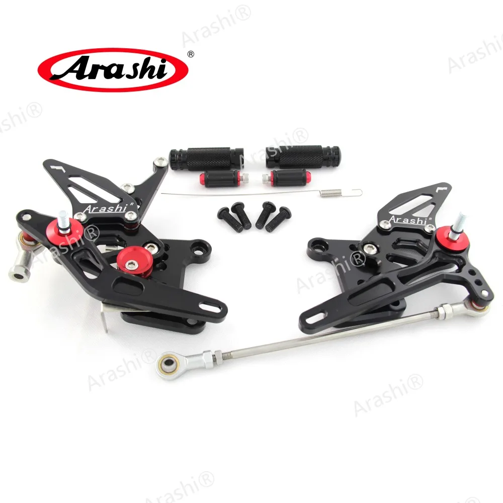 Arashi For Speed Triple 1050 2005 - 2010 CNC Adjustable Footrests Rider Foot Pegs Rearset Rest 2006 2007 2008 2009