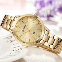 Reloj CURREN para mujer, relojes de moda de lujo, reloj para mujer, relojes de pulsera simples de acero inoxidable para negocios, reloj femenino 9007