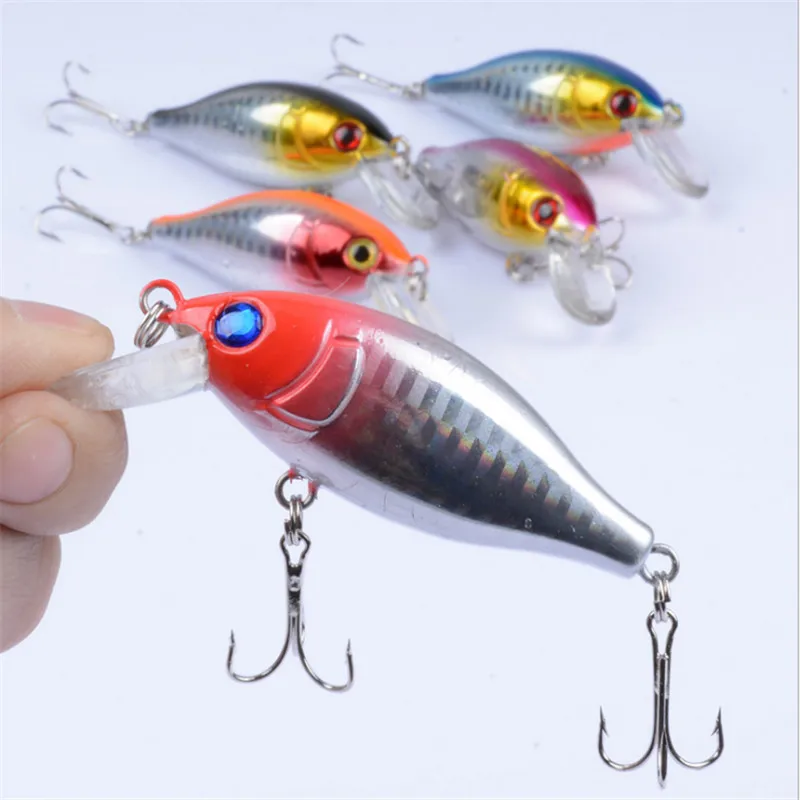 1PCS 3D Eyes Wobblers sea Fishing lure Crank 7.5cm 11g Isca Artificial ABS Hard Bait For Bass Carp Pike Fishing Depth 0.3-1.5m