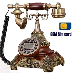 Wireless phone support GSM 900/1800MHz SIM Card  retro Fixed Phone cordless Phone Fixed  Telephone home office house made resin