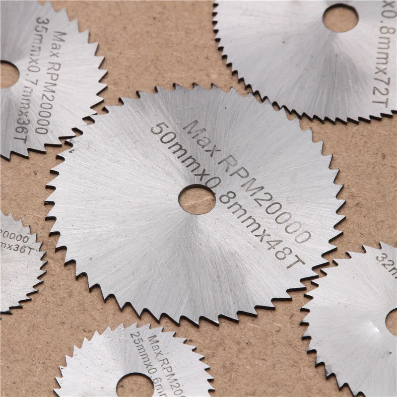 7 PCS HSS Circular Saw Blade Wood Cutting Woodworking Discs Drill Mandrel Cutoff For Rotary Tools Metal Cutter Power Mandrel Set