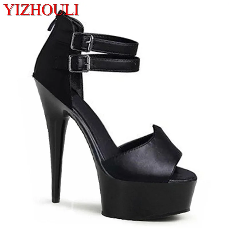 

15 см, пикантные танцевальные туфли на высоком каблуке, супер сандалии для сцены, тонкий каблук, танцевальная обувь