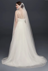 1 Layer Wedding Veil Soft tulle Pencil Edge 2 Meters Bridal Veil