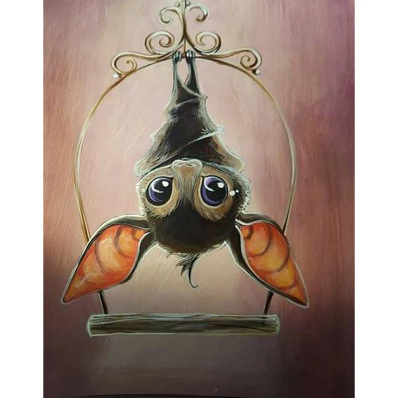 

Full Square/round Drill 5D DIY Diamond Painting "cartoon bat" handmade 3D Embroidery arts Cross Stitch Mosaic Decor gift WG278