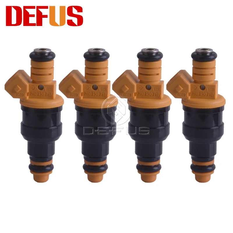 DEFUS 4X Fuel Injector Bico 0280150718 For Excursion Mustang F150 F250 F350 E150 E350 4.6 5.0 5.4 5.8 Lincoln Mercury 0280150909