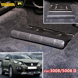 Under Seat Floor Air Flow Vent Cover For Peugeot 3008 5008  2017 2018 2 Rear A/C Heater Air Conditioner Duct Vent Grill Trim