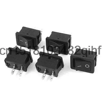 5 Pcs AC 125V/10A 250V/6A 2 Terminalss SPST Snap in Boat Rocker Switch