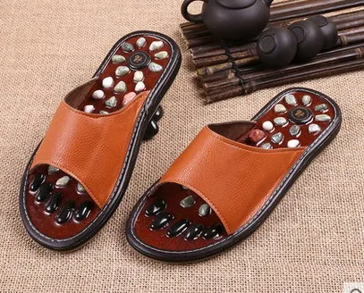 b03 natural cobblestone massage slippers slip-resistant lovers massage shoes Acupressure foot massage